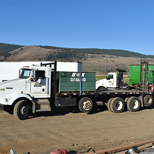 Our moffet truck with portable forklift